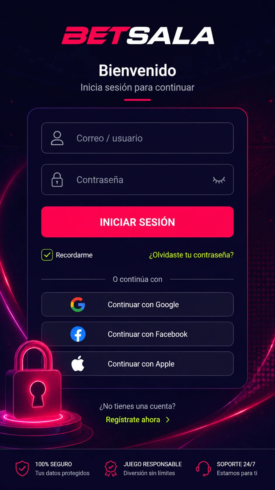 Betsala online en celular