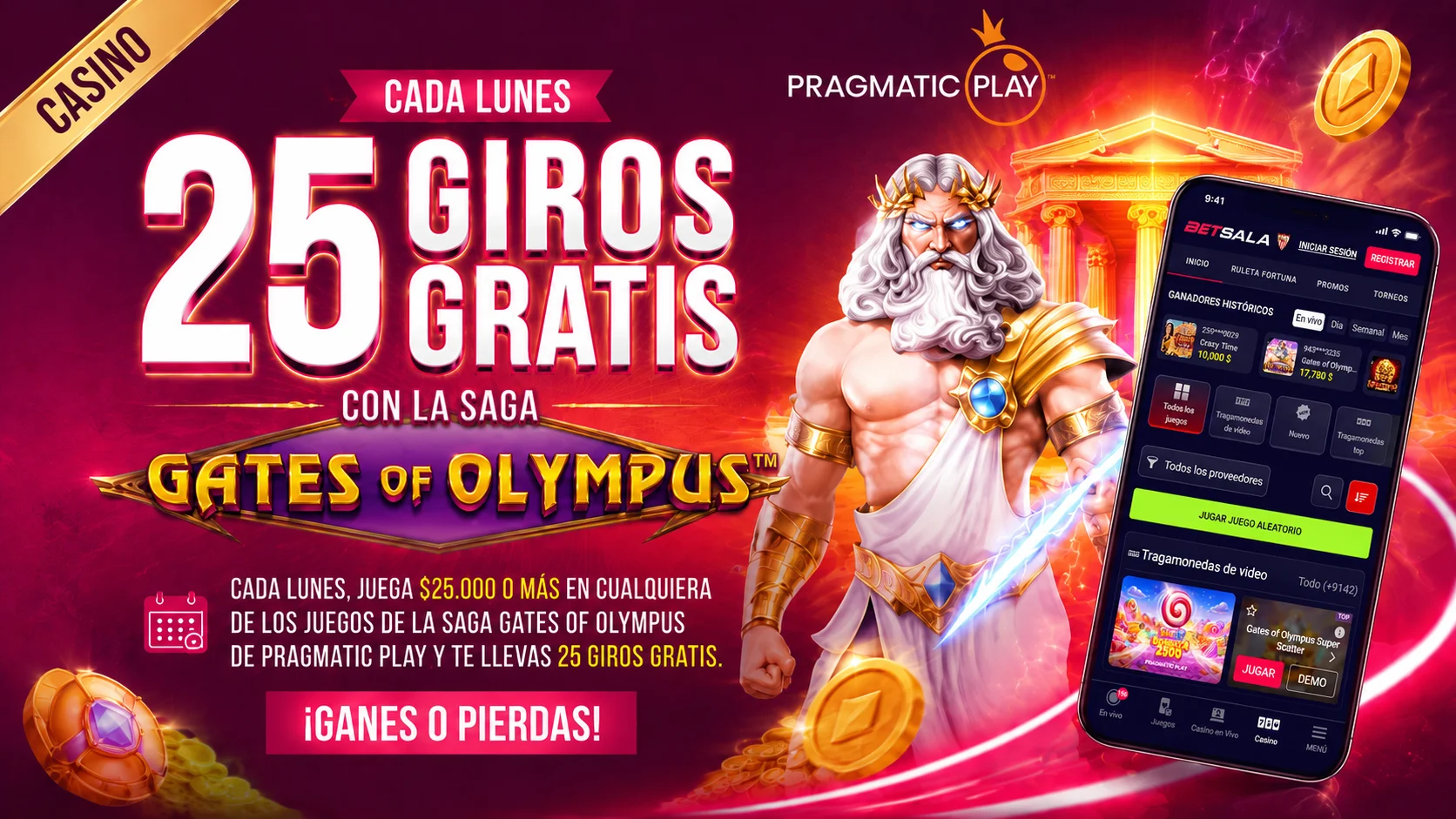 Giros gratis con bono